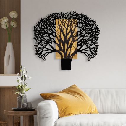 Dekoracja ścienna 93x86 cm drzewo/metal