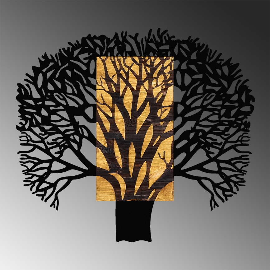 Dekoracja ścienna 93x86 cm drzewo/metal