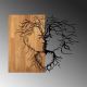 Dekoracja ścienna 96x79 cm miłość drewno/metal