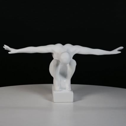 Dekoracja stołowa 20x16x41 cm żywica/biała