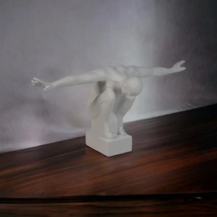 Dekoracja stołowa 20x16x41 cm żywica/biała