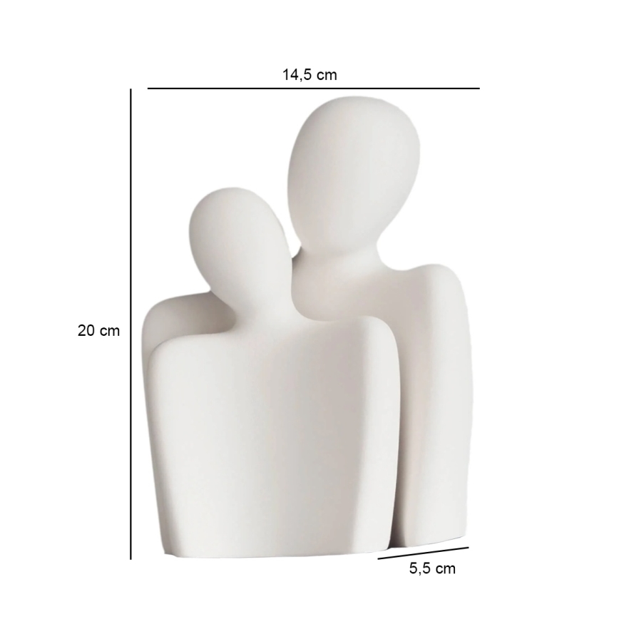 Dekoracja stołowa 20x5,5x14,5 cm biała