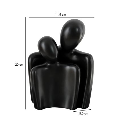 Dekoracja stołowa 20x5,5x14,5 cm czarna