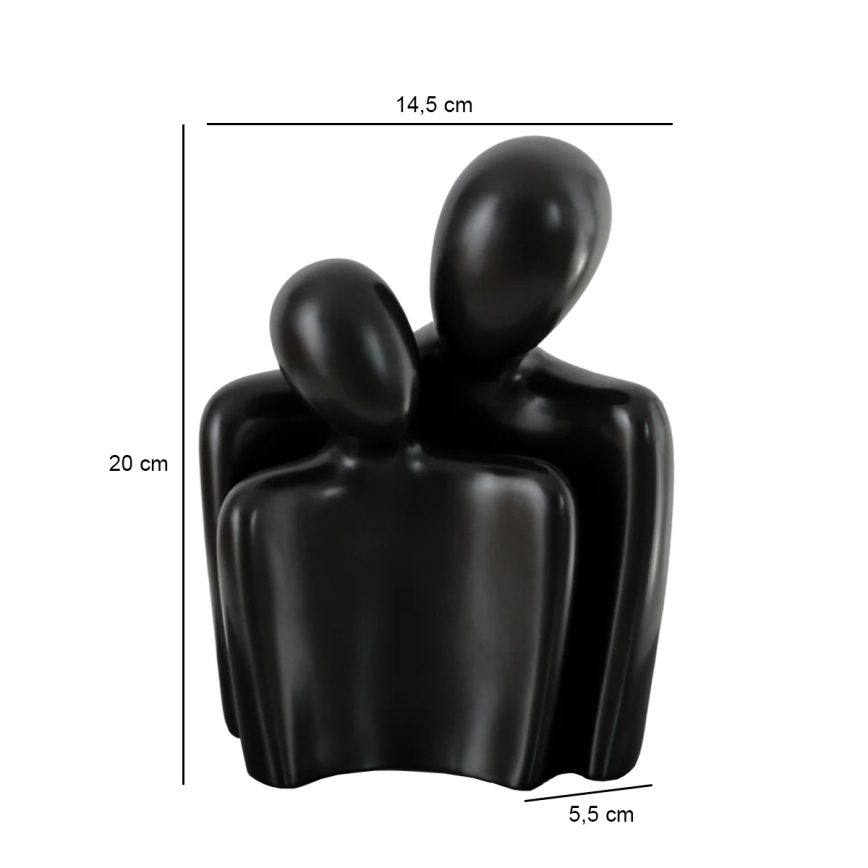Dekoracja stołowa 20x5,5x14,5 cm czarna