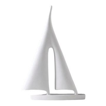 Dekoracja stołowa 21 cm żywica/biała