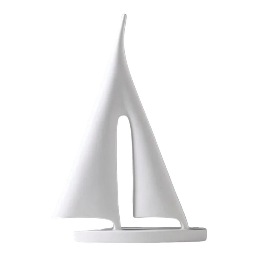 Dekoracja stołowa 21 cm żywica/biała