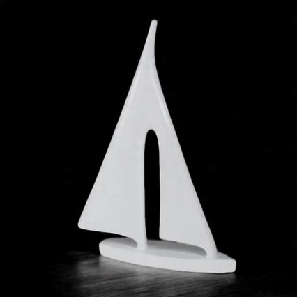 Dekoracja stołowa 21 cm żywica/biała