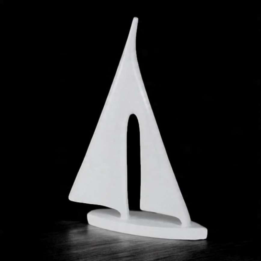 Dekoracja stołowa 21 cm żywica/biała