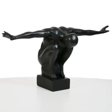 Dekoracja stołowa 25x41x20 cm żywica/czarna
