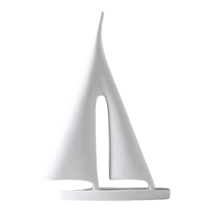Dekoracja stołowa 28 cm żywica/biała
