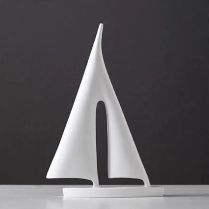 Dekoracja stołowa 28 cm żywica/biała
