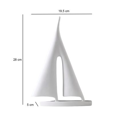 Dekoracja stołowa 28 cm żywica/biała
