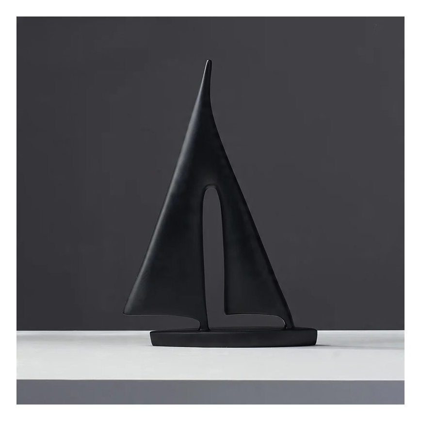 Dekoracja stołowa 28 cm żywica/czarna