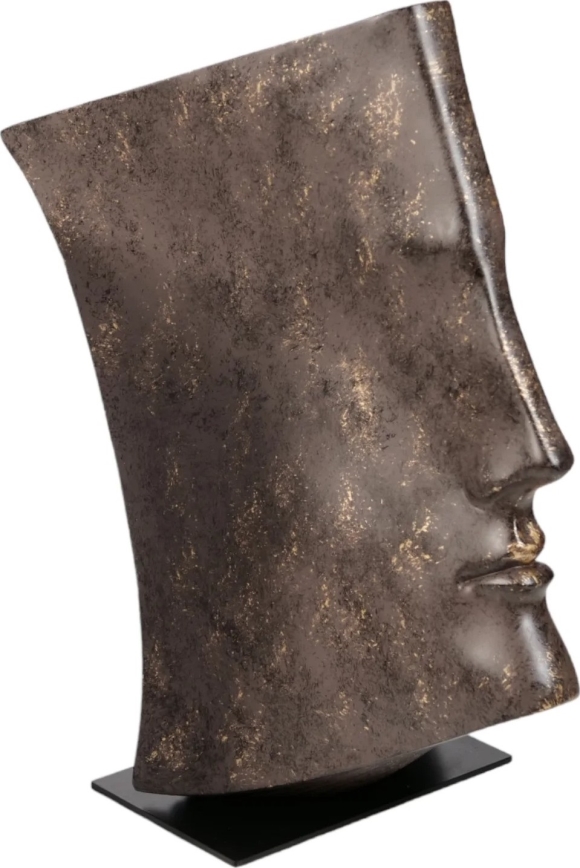 Dekoracja stołowa 29x25x17 cm żywica/miedziana