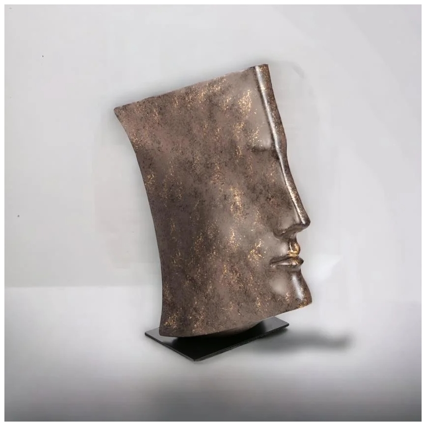 Dekoracja stołowa 29x25x17 cm żywica/miedziana