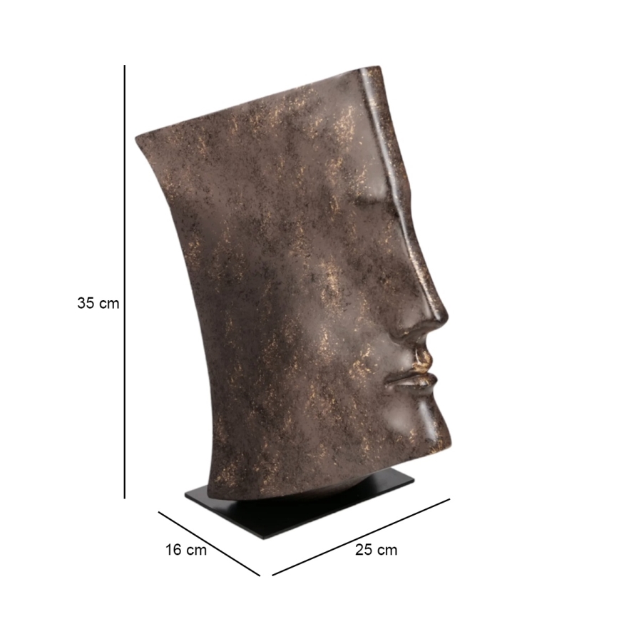 Dekoracja stołowa 29x25x17 cm żywica/miedziana