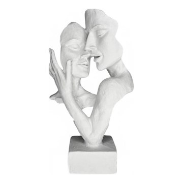 Dekoracja stołowa 29x9x17 cm żywica/biała
