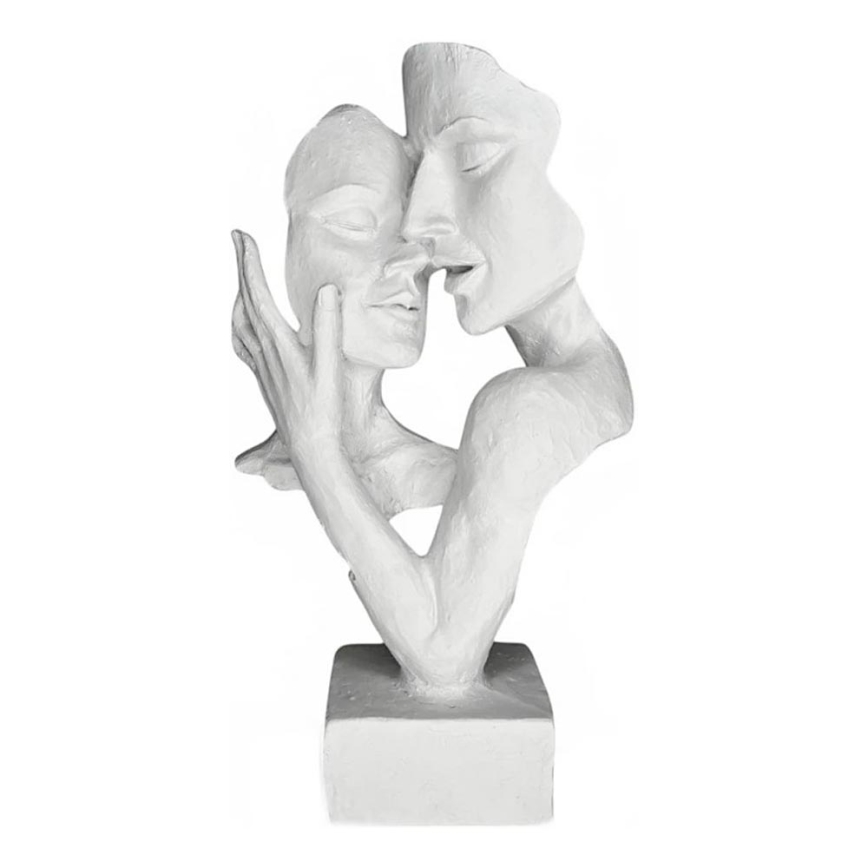 Dekoracja stołowa 29x9x17 cm żywica/biała