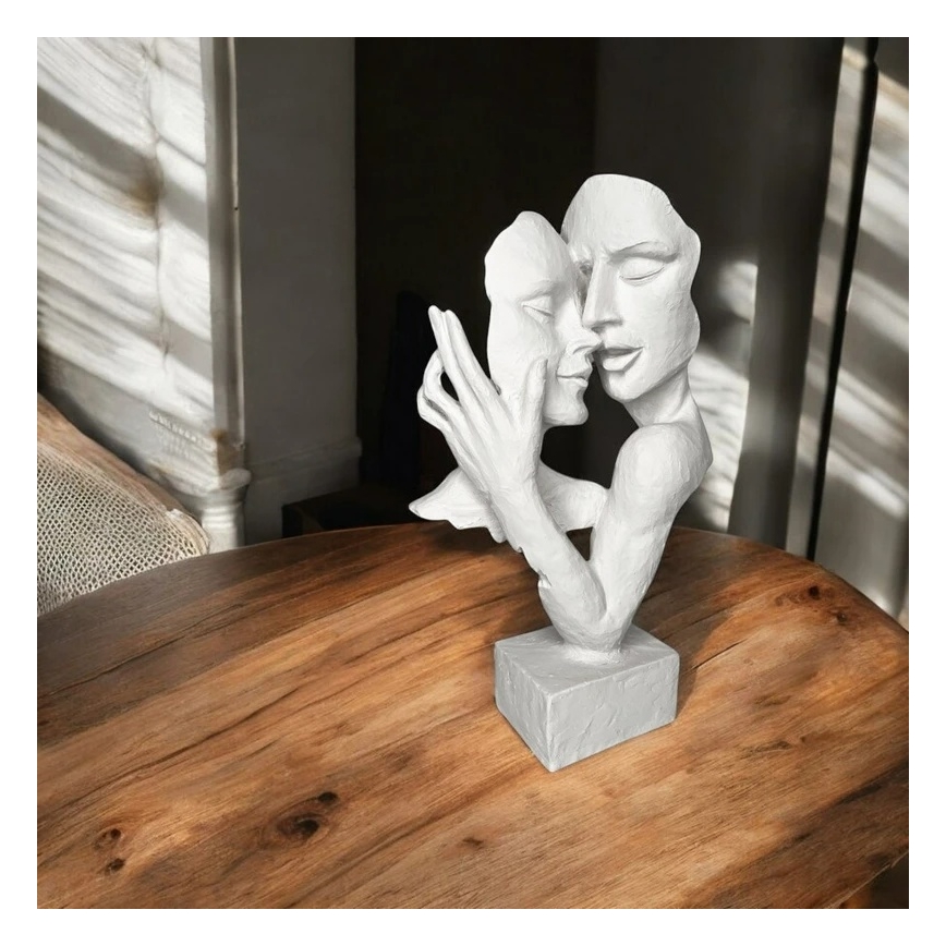 Dekoracja stołowa 29x9x17 cm żywica/biała