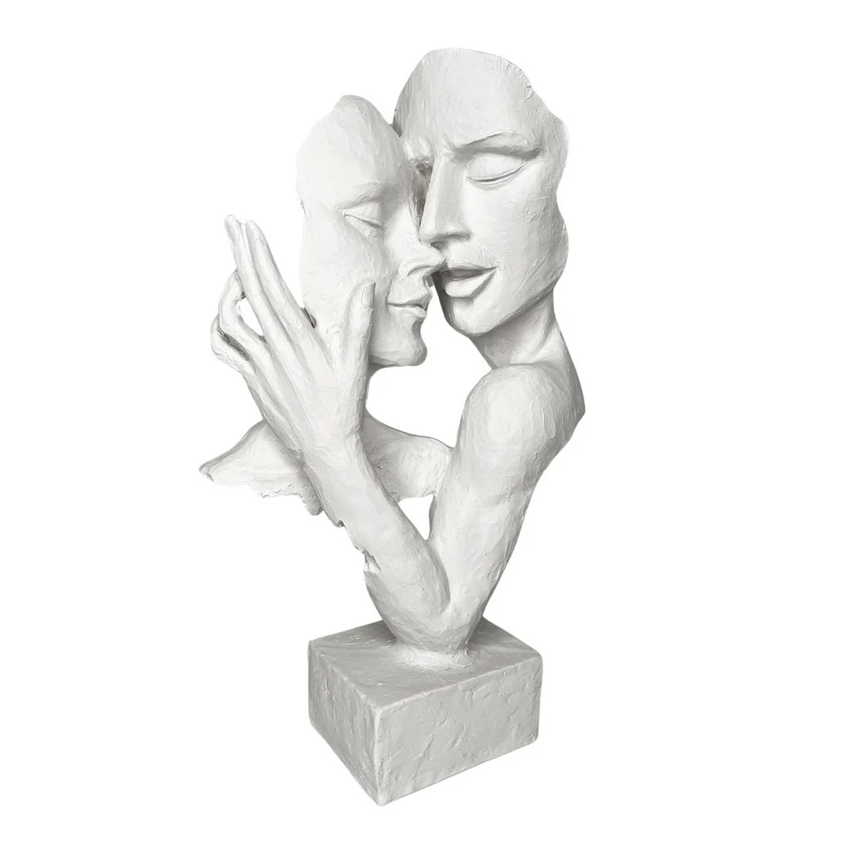 Dekoracja stołowa 29x9x17 cm żywica/biała
