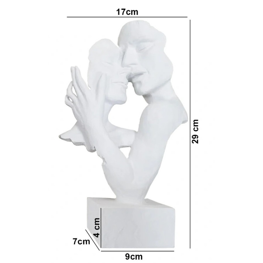 Dekoracja stołowa 29x9x17 cm żywica/biała