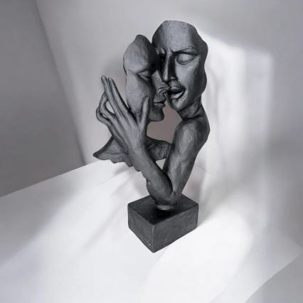 Dekoracja stołowa 29x9x17 cm żywica/czarna
