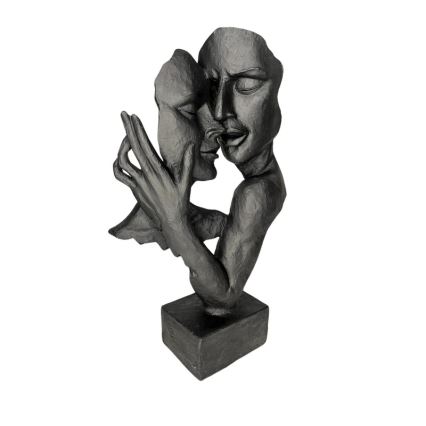 Dekoracja stołowa 29x9x17 cm żywica/czarna