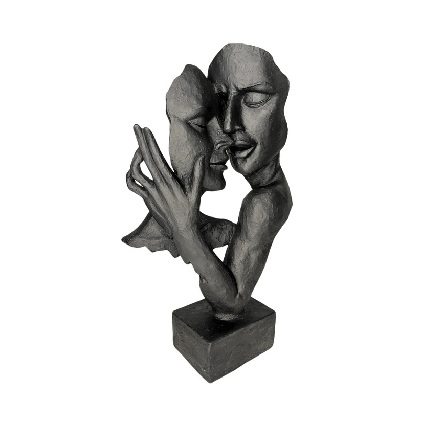 Dekoracja stołowa 29x9x17 cm żywica/czarna