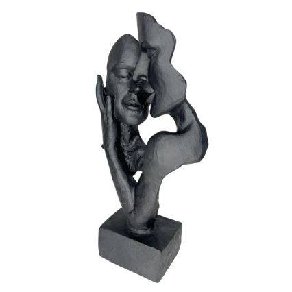 Dekoracja stołowa 29x9x17 cm żywica/czarna