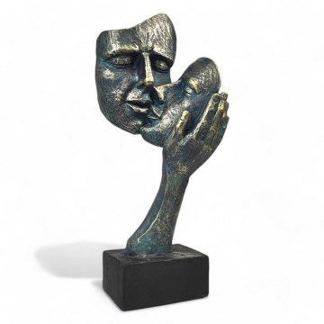 Dekoracja stołowa 35x22x13 cm żywica/patyna