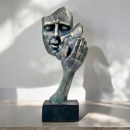 Dekoracja stołowa 35x22x13 cm żywica/patyna
