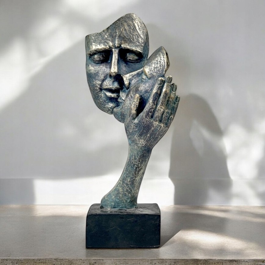 Dekoracja stołowa 35x22x13 cm żywica/patyna