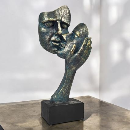 Dekoracja stołowa 35x22x13 cm żywica/patyna