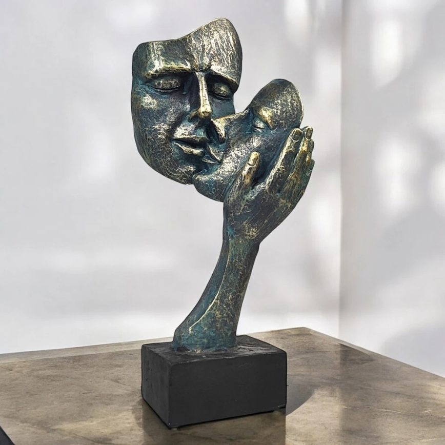 Dekoracja stołowa 35x22x13 cm żywica/patyna