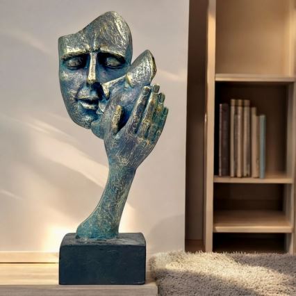 Dekoracja stołowa 35x22x13 cm żywica/patyna