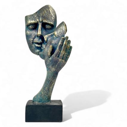 Dekoracja stołowa 35x22x13 cm żywica/patyna