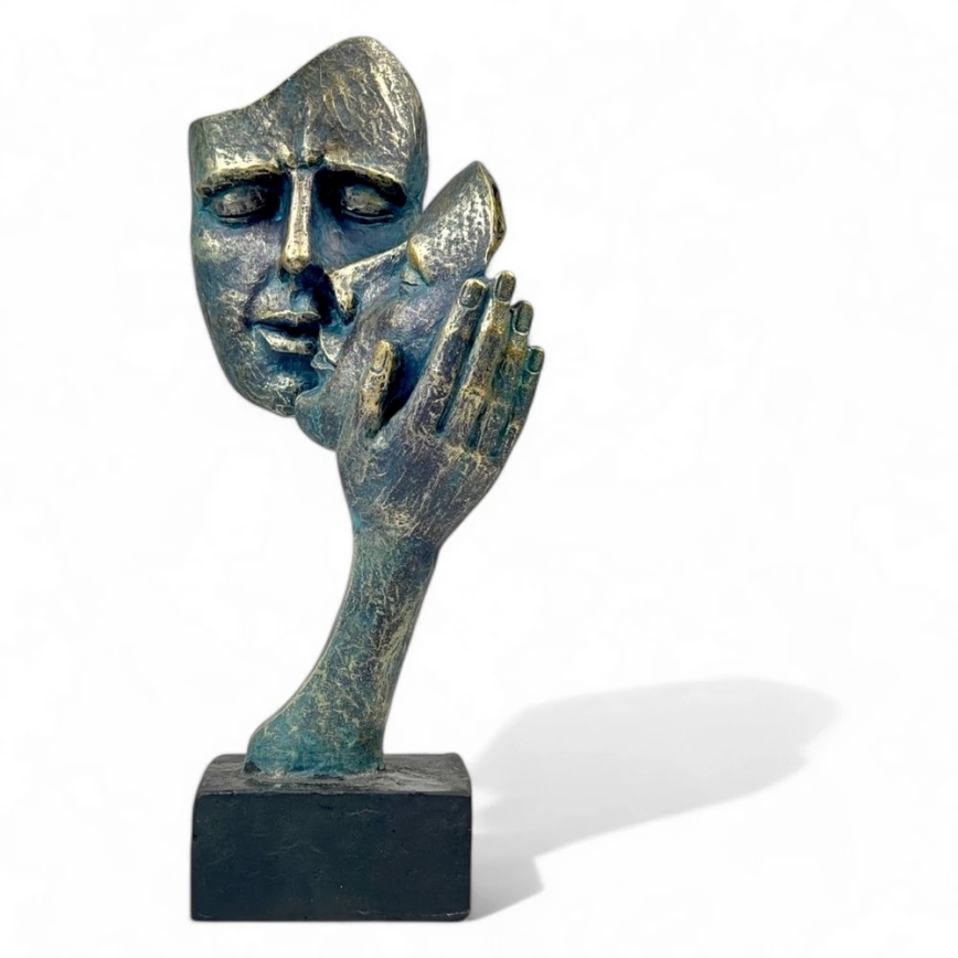 Dekoracja stołowa 35x22x13 cm żywica/patyna
