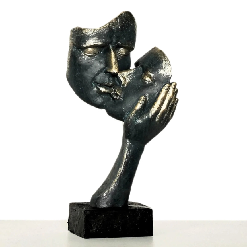 Dekoracja stołowa 35x22x13 cm żywica/patyna