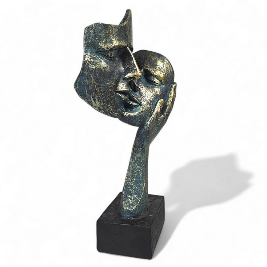 Dekoracja stołowa 35x22x13 cm żywica/patyna