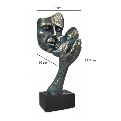 Dekoracja stołowa 35x22x13 cm żywica/patyna