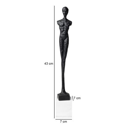 Dekoracja stołowa 43 cm żywica/czarna
