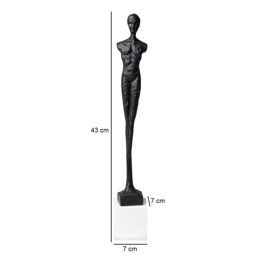 Dekoracja stołowa 43 cm żywica/czarna