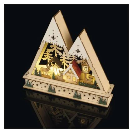 Dekoracja świąteczna LED/0,6W/2xAA świąteczny krajobraz