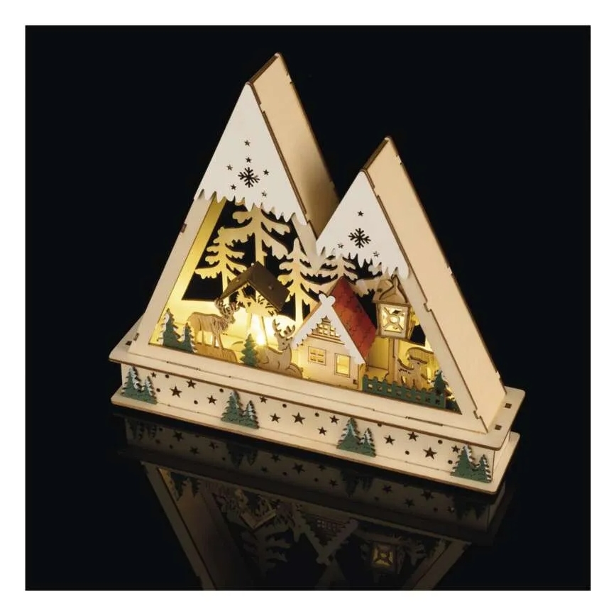 Dekoracja świąteczna LED/0,6W/2xAA świąteczny krajobraz