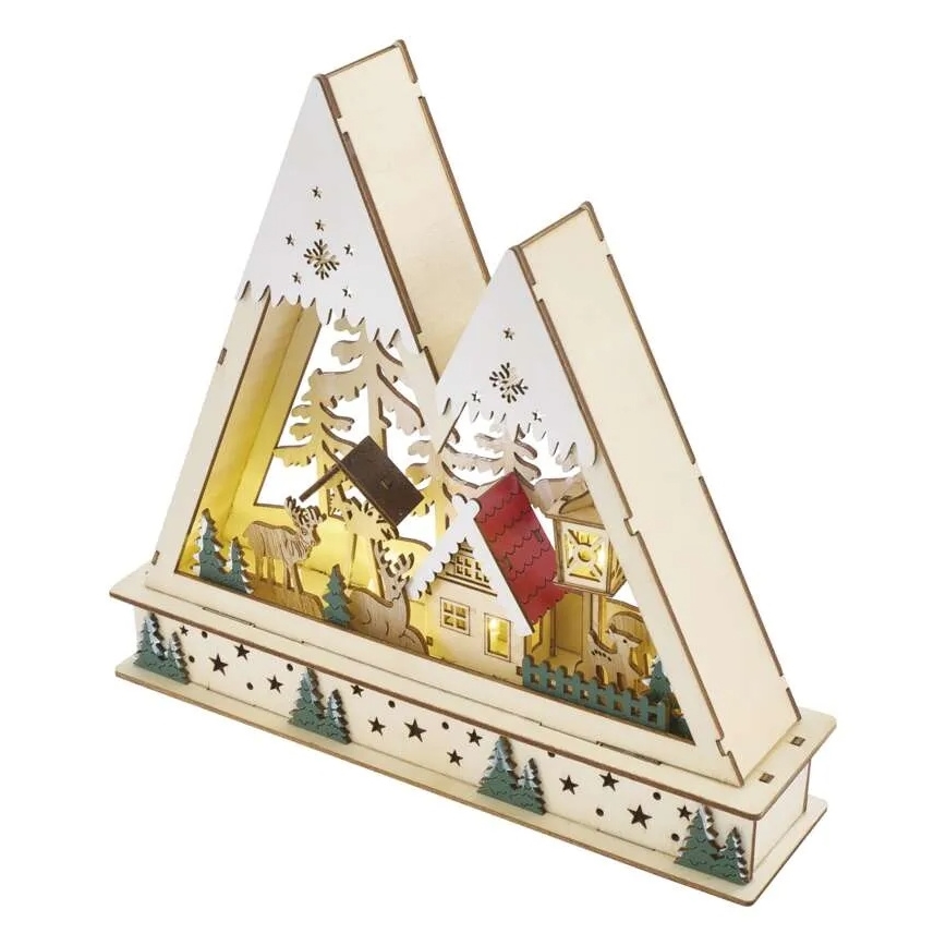 Dekoracja świąteczna LED/0,6W/2xAA świąteczny krajobraz