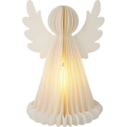 Dekoracja świąteczna LED 12xLED/3xAA 38 cm anioł, ciepła biała