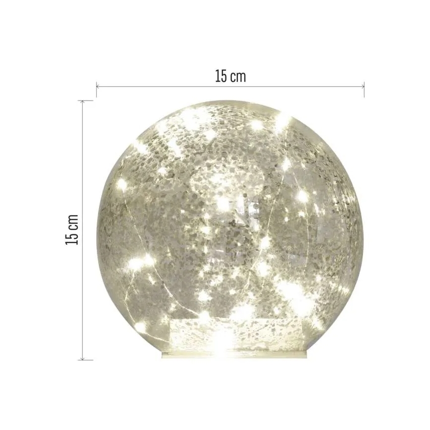 Dekoracja świąteczna LED 20xLED/3xAA kula śr. 15 cm