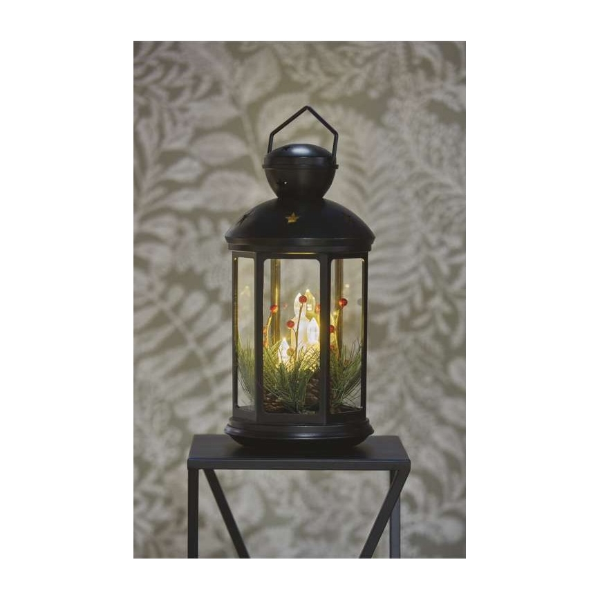 Dekoracja świąteczna LED/3xAAA czarna