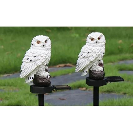 Solarny dekoracyjny lampion LED z czujnikiem 6xLED/1,2V 3000K 40 cm 600 mAh IP44 sowa