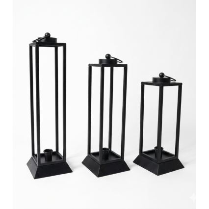 Dekoracyjna latarnia HALL 34 cm czarna